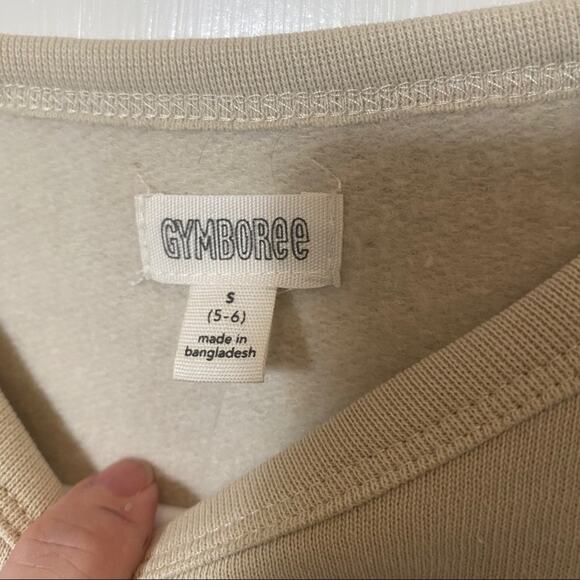 Gymboree Beige Sequins Happy face Emoji Sweatshirt small 5-6 - Picture 3 of 5